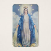 Gebed Kaarten | Onze Lieve Vrouw Miraculous Medail Visitekaartje (Voorkant)