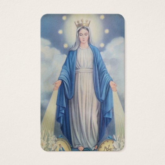 Gebed Kaarten | Onze Lieve Vrouw Miraculous Medail Visitekaartje (Voorkant)