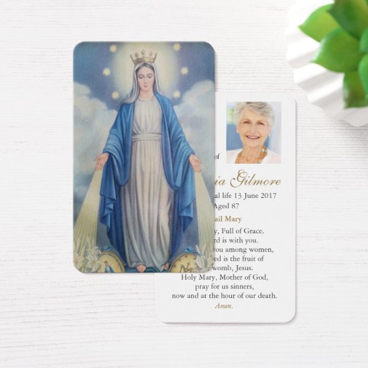 Gebed Kaarten | Onze Lieve Vrouw Miraculous Medail Visitekaartje (Bureau)