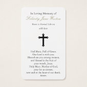 Gebed Kaarten | Onze-Lieve-Vrouw Mt Carmel Visitekaartje (Achterkant)