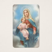 Gebed Kaarten | Onze-Lieve-Vrouw van de Heilige Ro Visitekaartje (Voorkant)