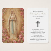 Gebed Kaarten | Onze Lieve Vrouw van Lourdes Visitekaartje (Voorkant /achterkant)