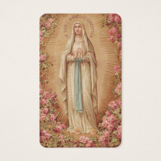 Gebed Kaarten | Onze Lieve Vrouw van Lourdes Visitekaartje (Voorkant)