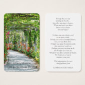 Gebed Kaarten | Pad Roos Visitekaartje (Voorkant /achterkant)