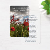 Gebed Kaarten | papaver Visitekaartje (Bureau)