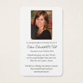 Gebed Kaarten | Roze hortensia Visitekaartje (Achterkant)