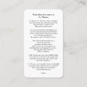 Gebed Kaarten | Saint Thérèse Visitekaartje (Achterkant)