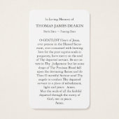 Gebed Kaarten | Schots landschap Visitekaartje (Achterkant)