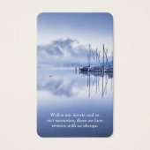Gebed Kaarten | Serene wateren Visitekaartje (Voorkant)