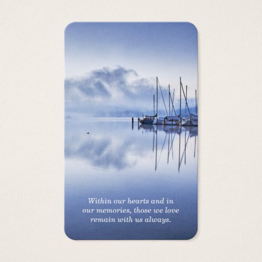 Gebed Kaarten | Serene wateren Visitekaartje (Voorkant)