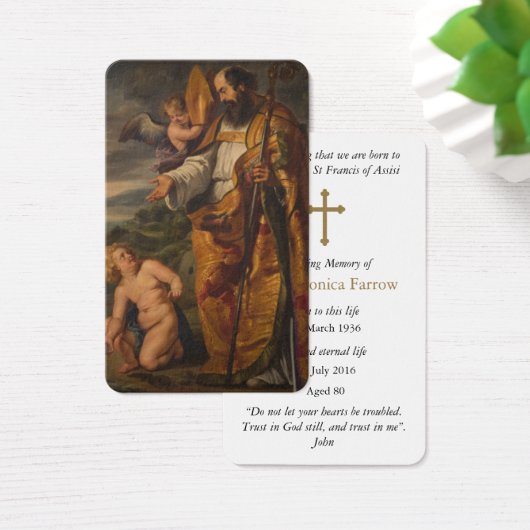 Gebed Kaarten | Sint-Augustinus 6 Visitekaartje (Bureau)