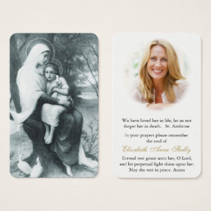 Gebed Kaarten   St Anne & Child Mary Visitekaartje