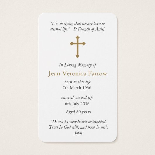 Gebed Kaarten | St Christopher Visitekaartje (Achterkant)