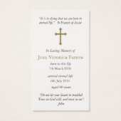 Gebed Kaarten | St Christopher Visitekaartje (Achterkant)