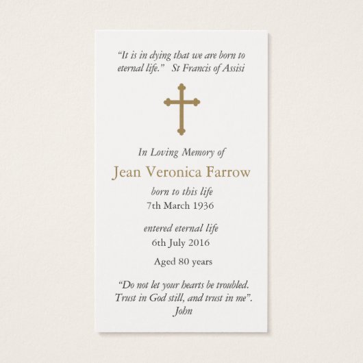 Gebed Kaarten | St Christopher Visitekaartje (Achterkant)