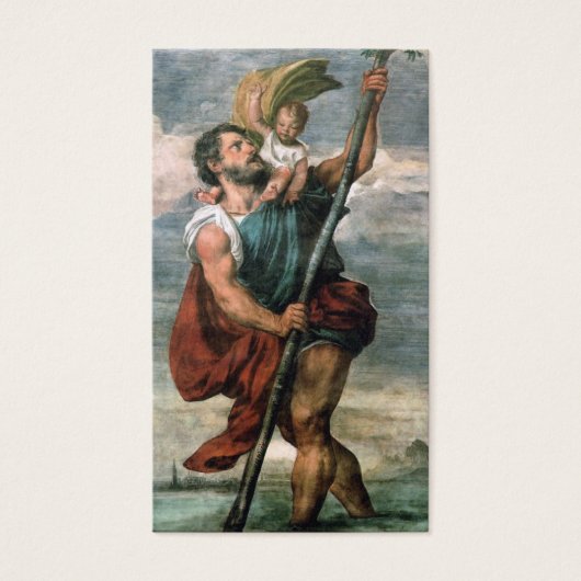 Gebed Kaarten | St Christopher Visitekaartje (Voorkant)
