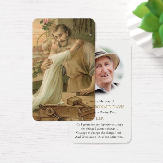 Gebed Kaarten | St Joseph de arbeider Visitekaartje (Bureau)