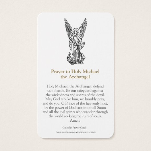 Gebed Kaarten | St. Michael 2 Visitekaartje (Achterkant)