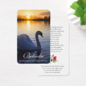 Gebed Kaarten | Sunset Swan Visitekaartje (Bureau)