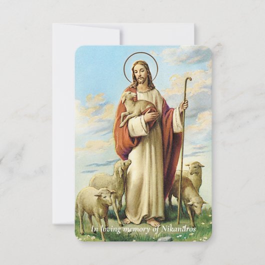 Gebed Kaarten Sympathie Dank u Goede Herder (Voorkant)