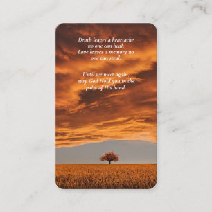 Gebed Kaarten   Tranquil Field Deluxe Visitekaartje
