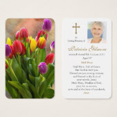 Gebed Kaarten | Tulpenboeket Visitekaartje (Voorkant /achterkant)