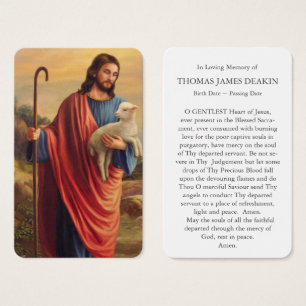 Gebed Kaarten   Verloren schapen Visitekaartje