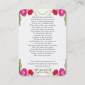 Gebed Kaarten | Waterverf Florals Maxi Visitekaartje (Achterkant)