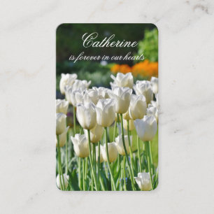 Gebed Kaarten   Witte tulpen Visitekaartje