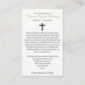 Gebed Kaarten | Wonderen van Sint-Franciscus Xaver Visitekaartje (Achterkant)