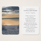 Gebed Kaarten | Zeegezicht 1 Visitekaartje (Voorkant /achterkant)