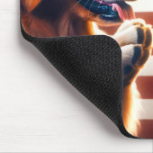 Gebed kind en Golden Retriever Muismat (Hoek)