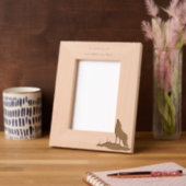 Gebed Lone Wolf Howling Dier Gegraveerde Lijstjes (Links)