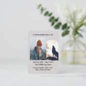 Gebed Lone Wolf Howling Dier Visitekaartje (Staand voorkant)