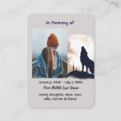 Gebed Lone Wolf Howling Dier Visitekaartje (Voorkant)