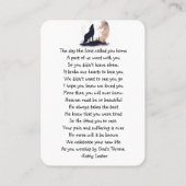 Gebed Lone Wolf Howling Dier Visitekaartje (Achterkant)