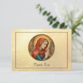 Gebed Maagd Maria Rooms-Katholieke Begrafenis Bedankkaart (Staand voorkant)