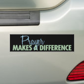 Gebed maakt het verschil (fris zwart) bumpersticker (Op auto)