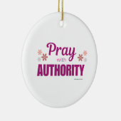 Gebed met autoriteit, Keramische Cirkel Ornament (Rechts)
