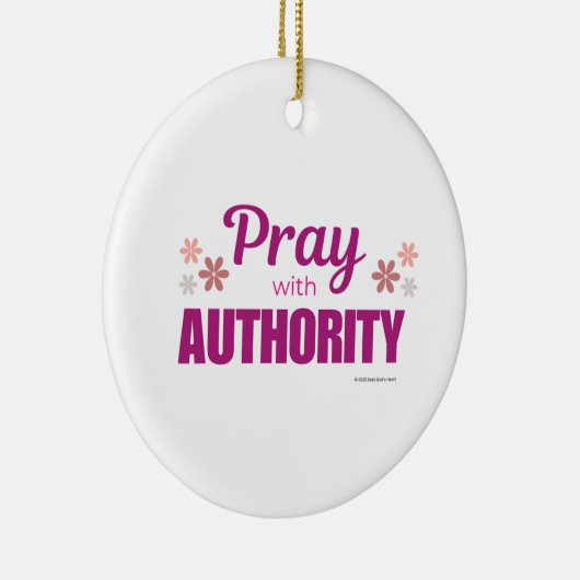 Gebed met autoriteit, Keramische Cirkel Ornament (Rechts)