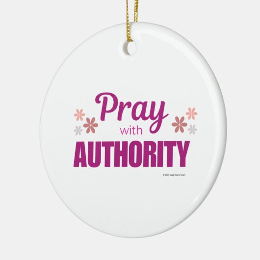 Gebed met autoriteit, Keramische Cirkel Ornament (Links)