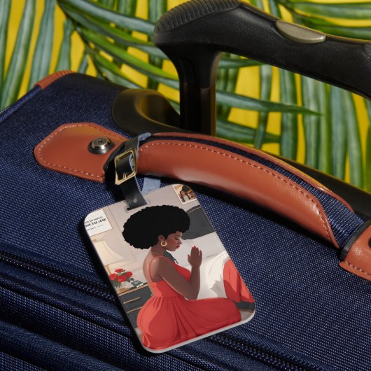 Gebed moeder acryl Bagagelabel (Voorkant Insitu 1)