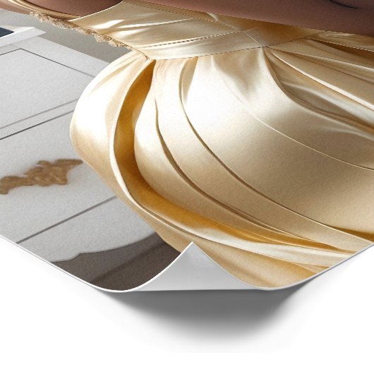 Gebed Moeder Elegante Goud & Wit print (Hoek)