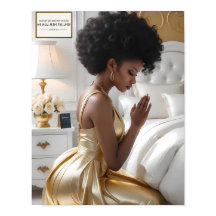 Gebed Moeder Elegante Goud & Wit print