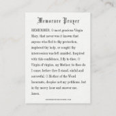 Gebed Moeder Mary Snow Fireweed Alaska Informatiekaartje (Achterkant)