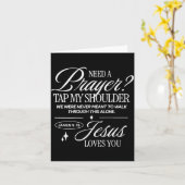 Gebed Nodig Tik Op Mijn Schouder Christelijke Mann Kaart (Gele Bloem)