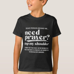 Gebed Nodig Tik Op Mijn Schouder Christelijke Mann T-shirt