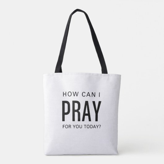 Gebed nodig? Tik op mijn schouder Tote Bag (Achterkant)