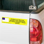 Gebed om abortus te beëindigen bumpersticker (Op Truck)