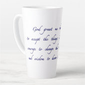 gebed om sereniteit latte mok (Linkerhoek)